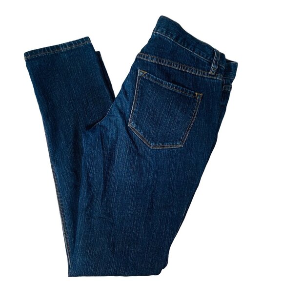 Free People Skinny Jeans High Rise Size 6 Stretchy Dark Wash Ankle Classic Blue - Picture 5 of 11